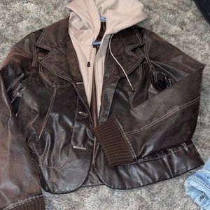 Vintage mudd leather jacket size Large